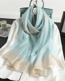 Fashion Luxury Striped Silk Scarf