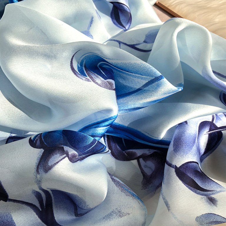 Flower Print Silk Scarves - Power Day Sale