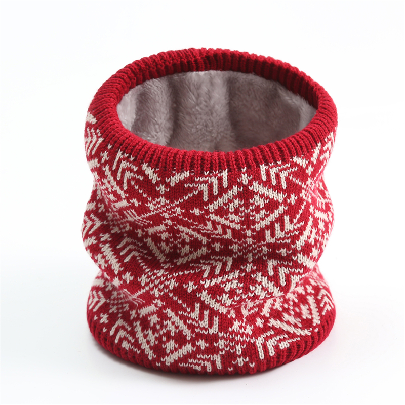 Knitted Print Christmas Ring Neck Scarf - Power Day Sale