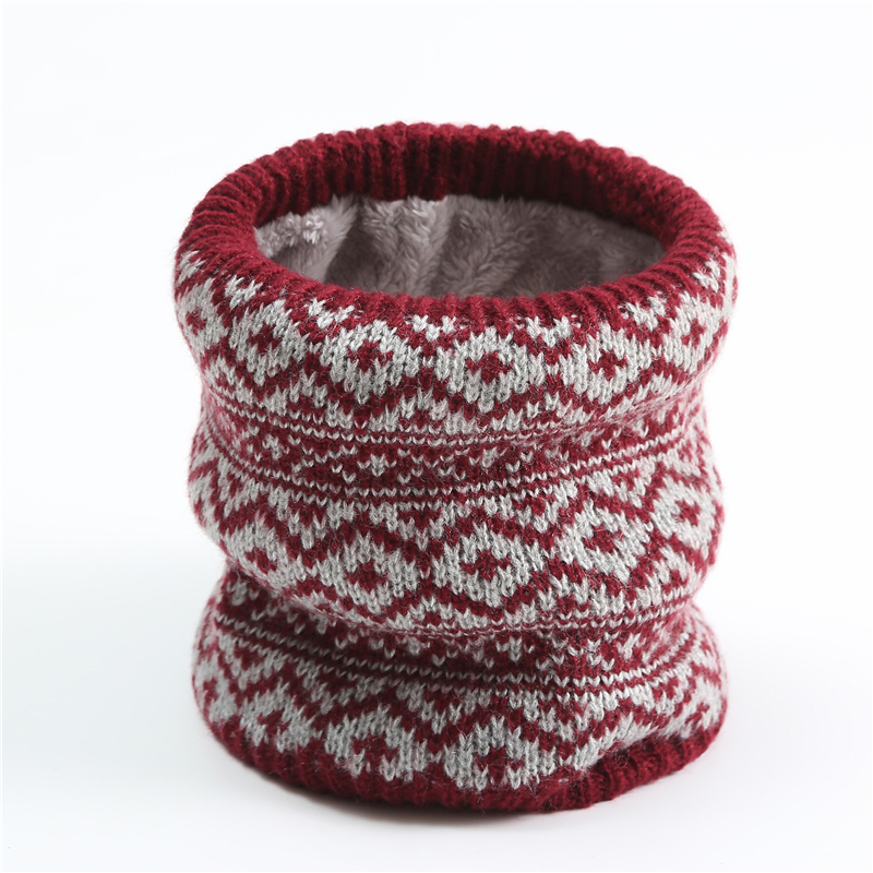 Knitted Print Ring Neck Snood Scarf - Power Day Sale