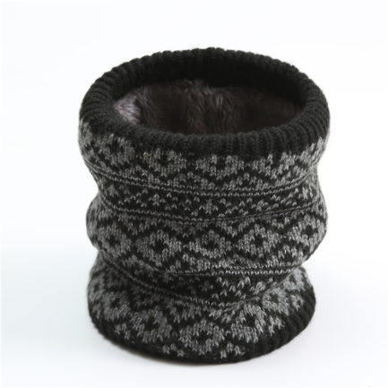 Knitted Print Ring Neck Snood Scarf - Power Day Sale
