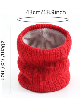 Knitted solid Collar Neck Scarf