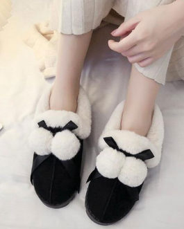 Loafers Micro Suede Upper Round Toe Casual Cotton Shoes