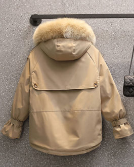 Puffer Coats Long Sleeves Polyester Thicken Coat Outerwear