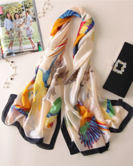 luxury brand soft and large size silk scarves