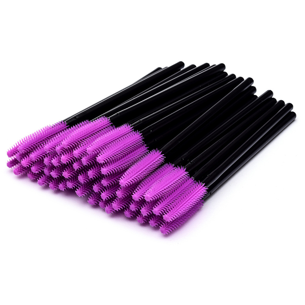 50Pcs Individual Disposable Mascara Applicator Comb Wand Lash Makeup