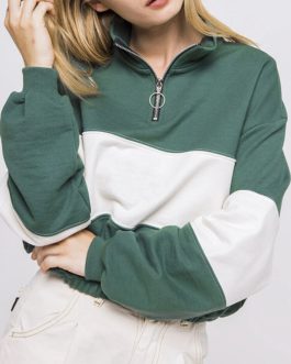 Casual Long Sleeve Patchwork Pullover Hoodies