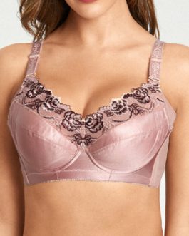 Embroidery Lace Full Coverage Gather Thin Breathable Bras