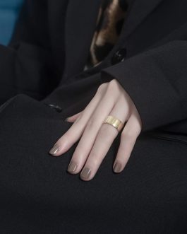 Cylindrical Wide Flat Fashion Eelegant Handmade Ring