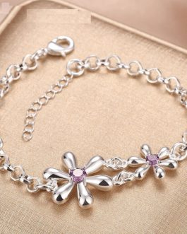 Flowers Crystal Bracelets Chain Jewelry