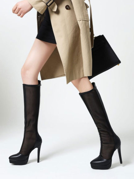 Pointed Toe Back Zipper Boots - Power Day Sale