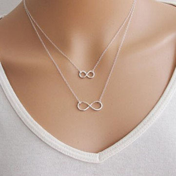 Chain Lace Double Infinity Shape Pendant