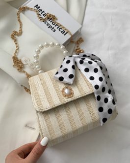 Chic Pure Sequined Chain Side Bag