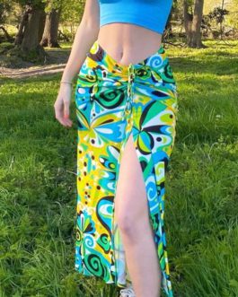 Latest Style High Slit Fashion Skirt