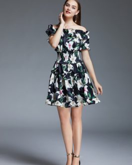 Runway Designer Lily Floral Print Short Dress