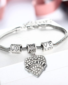 Tribute to Daughter Rhinestone Bracelet