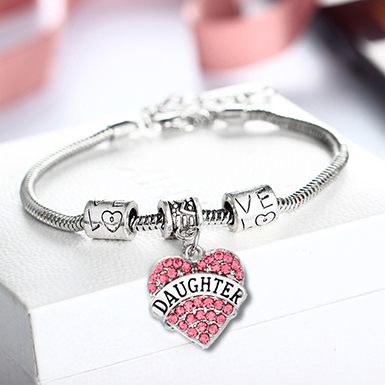 Tribute to Daughter Rhinestone Bracelet