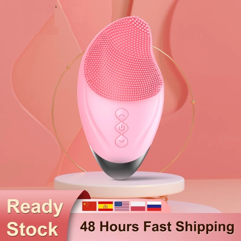 Electric Silicone Sonic Facial Deep Cleaning Brushes