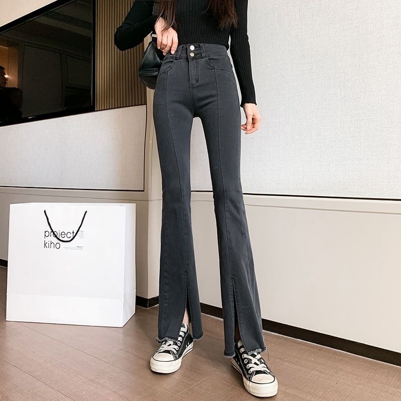 Casual Cotton Wide Leg Full Length Bottom Stretch Jeans - Power Day Sale
