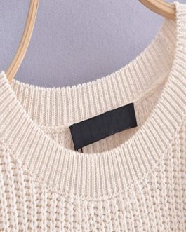 Elegant One Shoulder Long Sleeve Knitted Sweaters