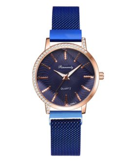 Elegant Rhinestone Unique Dial Quartz Wrist Watch Bracelet