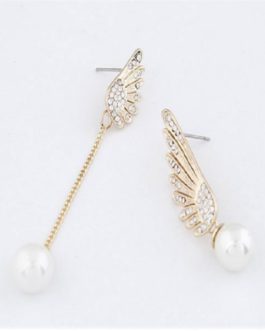 Fashion Aearl Angel Wings Delicate Earrings