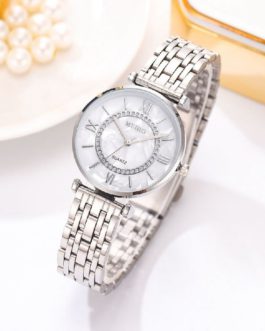 Fashion Diamond Mesh Steel Strap Quartz Wrist Watch