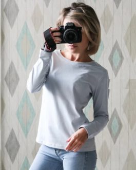 Long Sleeve Cotton Solid Top Soft T-shirt