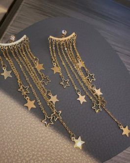 Long Style Star Tassel Earrings