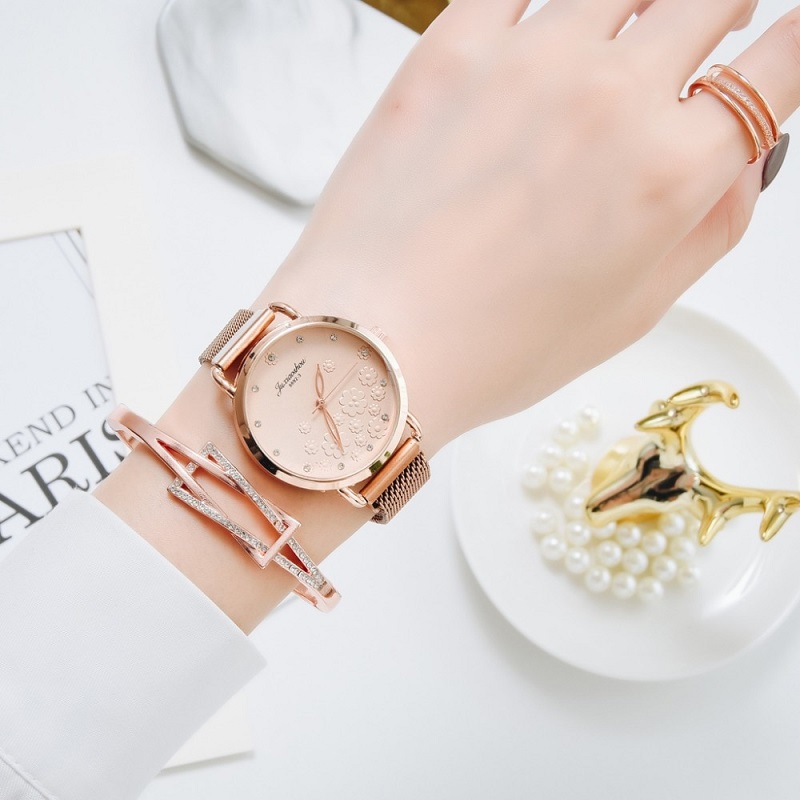 Buy Swarovski Crystal Flower Watch, Metal bracelet, Rose gold tone,  Rose-gold tone PVD
