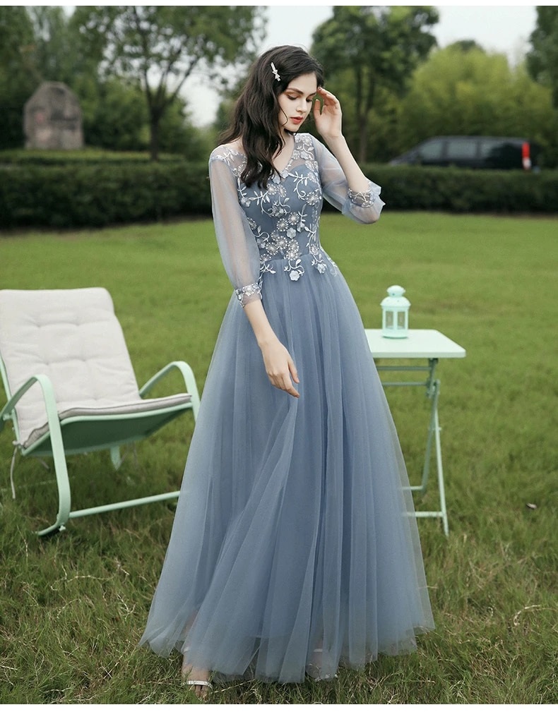 Mixed and Mismatched Fall Long Formal Prom Party Bridesmaid Dress ...