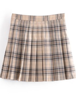 Casual Street Wear A Line Pleated Mini Skirts