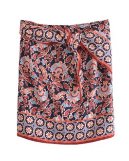 Fashion Boho Style Floral Printed Mini Skirts