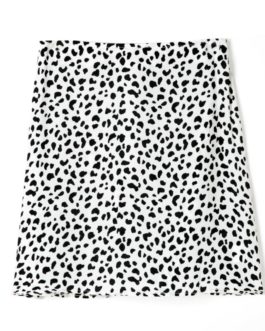 Fashion Leopard Print Vintage Mini Skirt