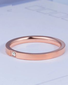 Fashion Simple Crystal Inlay Rings