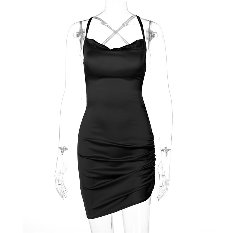 Hollow Out Backless Bodycon Dress - Power Day Sale