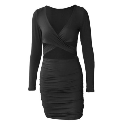 Sexy Long Sleeve Mini Dress - Power Day Sale