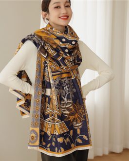Casual Cashmere Horse Print Scarf