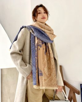 Casual Thick Reversible Print Scarf