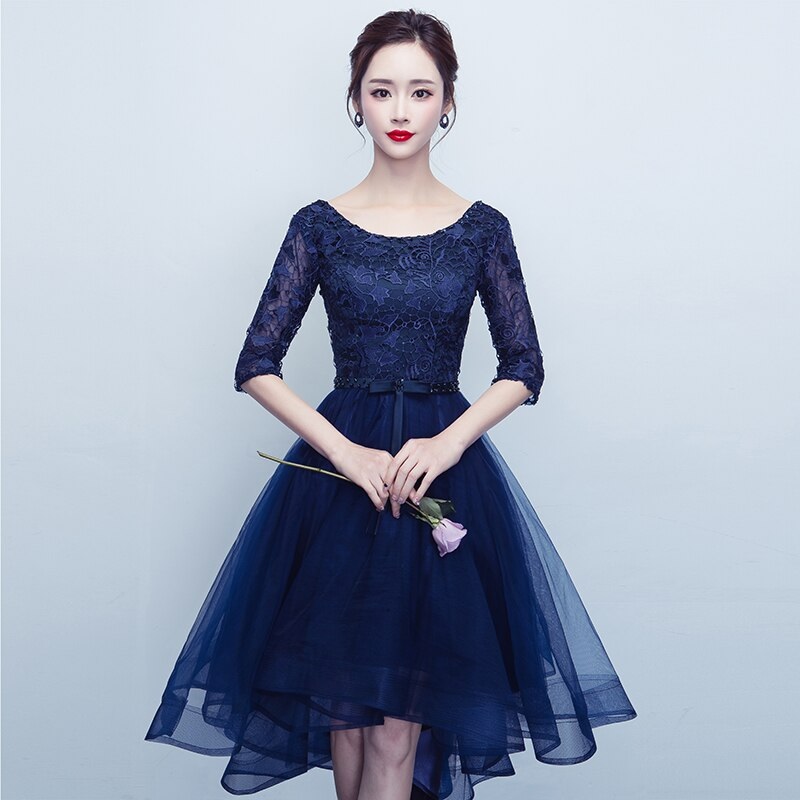 Elegant Half Sleeve Banquant Guest Prom Party Dress