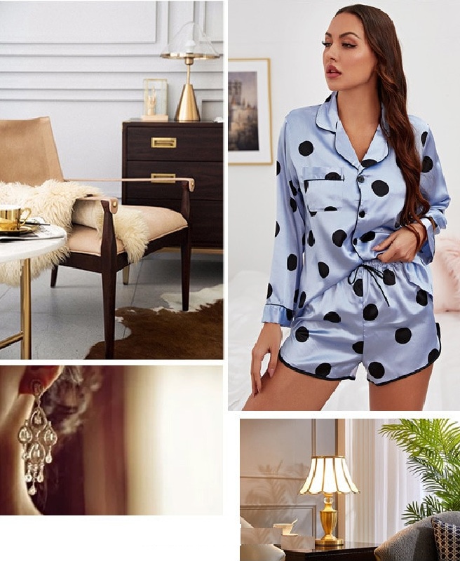 Casual Loose Comfortable Long Sleeve Two Piece Pajamas