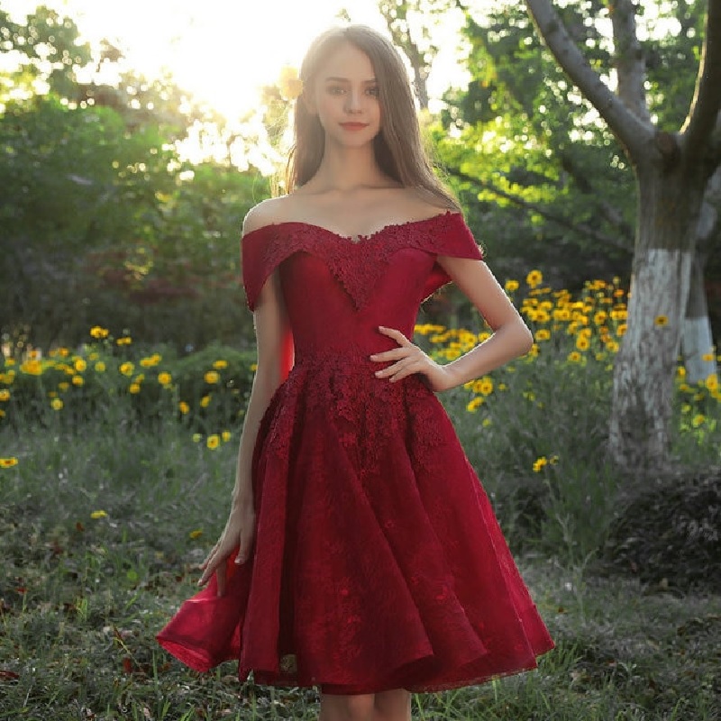 Elegant Appliques Lace A Line Evening Party Dress