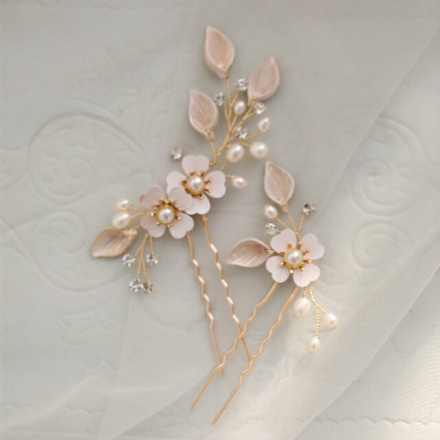 Flower Pearls Bridesmaids Jewelry Hair Accessories
