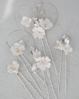 Flower Pearls Bridesmaids Jewelry Hair Accessories