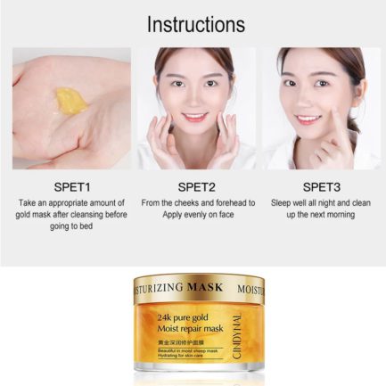 Hot Sale Face Cream Anti-Wrinkle Mask 24k Gold Serum Cream Sleeping ...