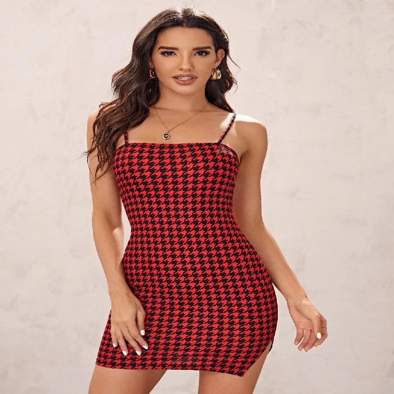 Sexy Backless Tight-fitting Split Fashion Mini Short Dress