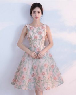 Sleeveless Lace Prom Evening Dress