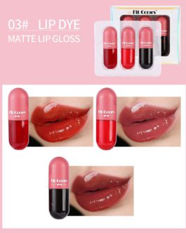 Capsule Shape Jelly Lip Gloss Three Piece Set