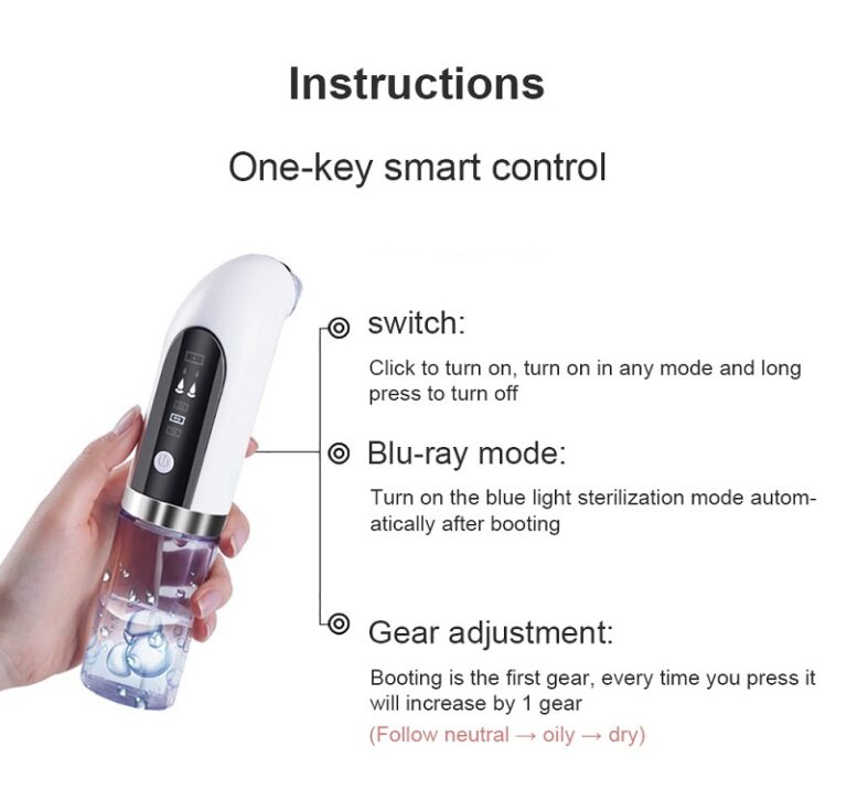 Electric Small Bubble Blackhead Remover Facial Cleaner Power Day Sale