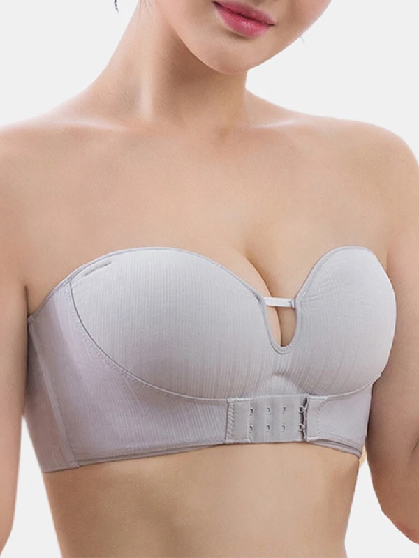 Front Closure Seamless Comfort Strapless Bra - Power Day Sale